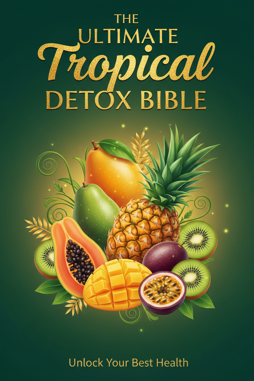 Premium ebook cover with exotic tropical fruits