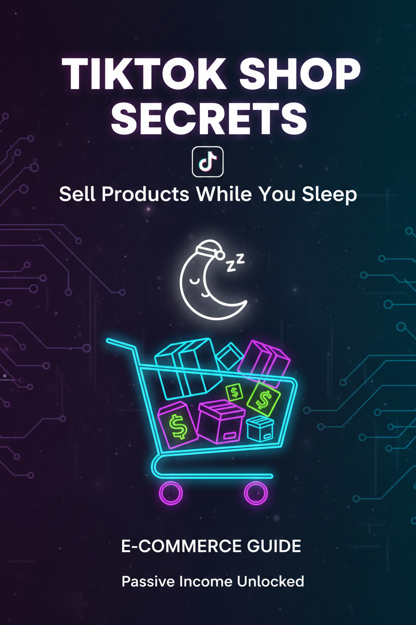 Ebook cover for TikTok Shop Secrets sell products while you sleep