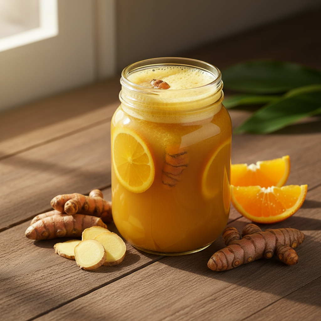 Golden turmeric and pineapple anti-inflammatory juice