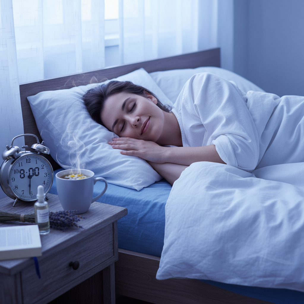 Persona durmiendo profundamente tras vencer el insomnio naturalmente