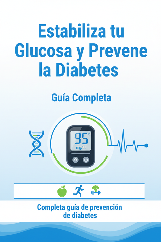 Ebook cover Estabiliza tu Glucosa y Previene la Diabetes Guía Completa