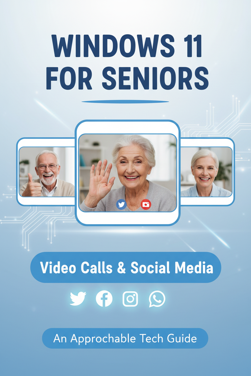 Windows 11 for Seniors Video Calls and Social Media ebook cover
