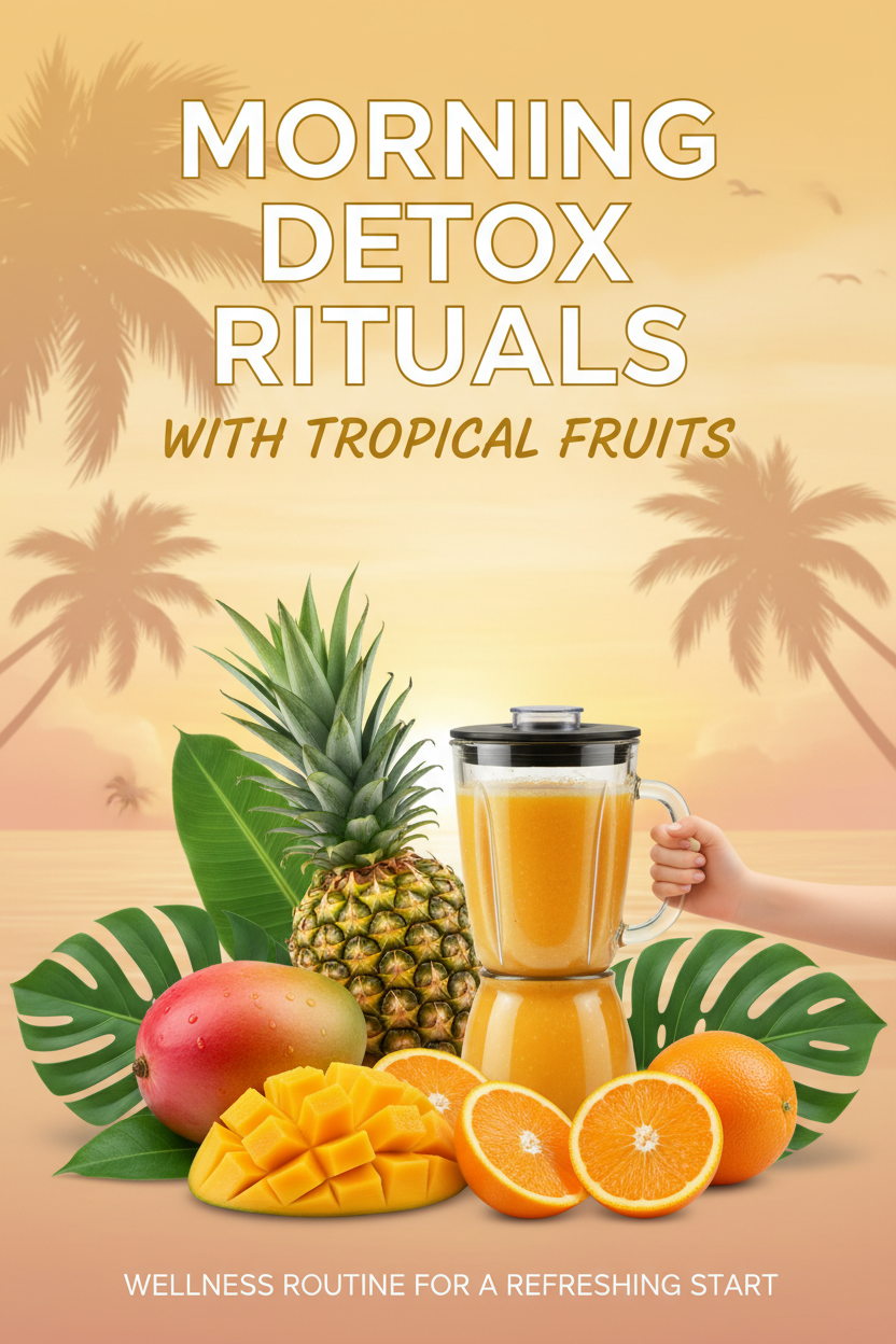 Ebook cover for morning detox rituals with tropical fruits