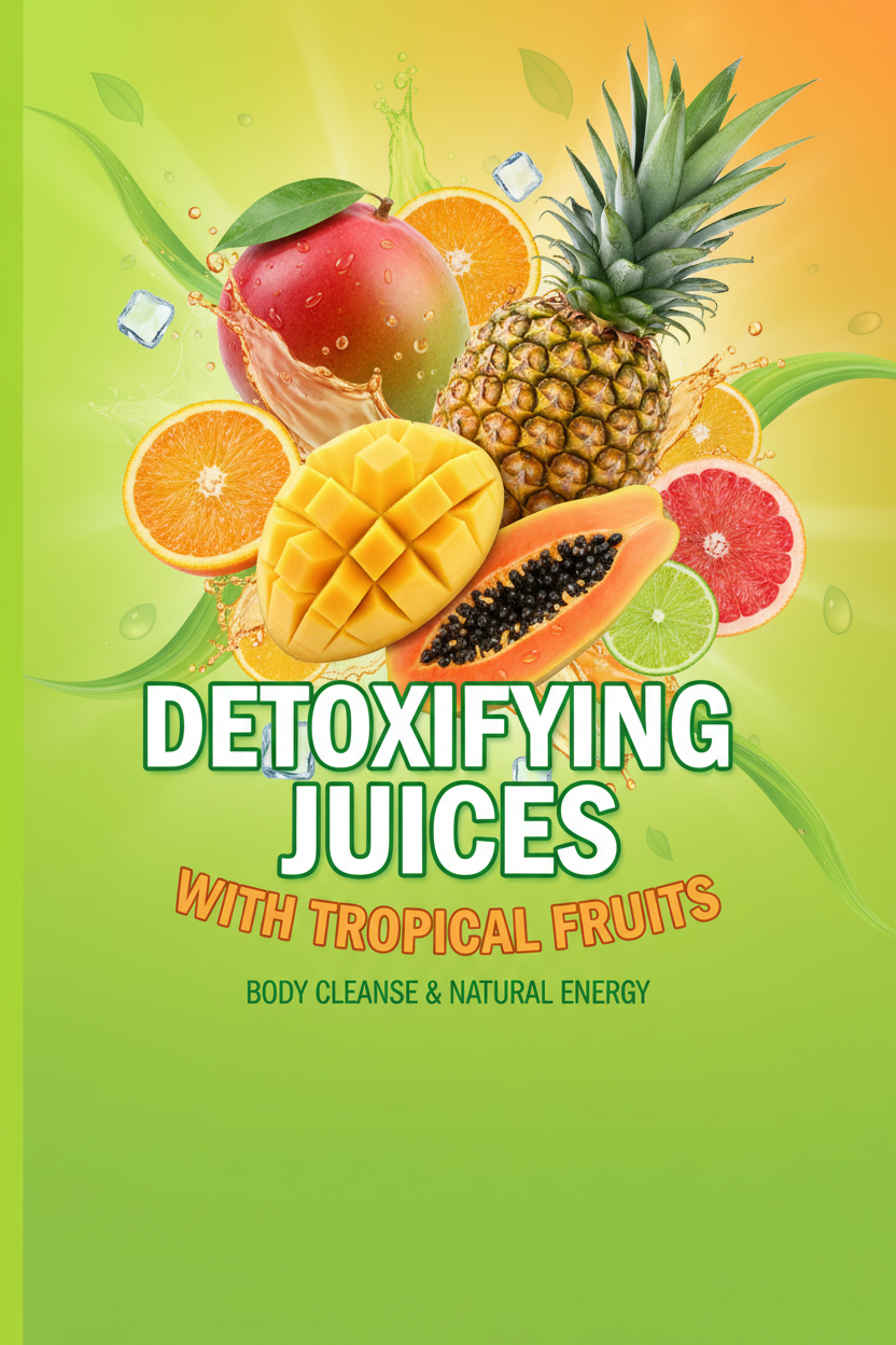Ebook cover for detoxifying juices with tropical fruits